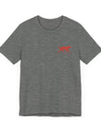 Saw Mill - Short Sleeve Vintage-Style Canine Lumberjack Graphic Tee - Back Print With Front Brand Emblem