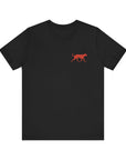 Saw Mill - Short Sleeve Vintage-Style Canine Lumberjack Graphic Tee - Back Print With Front Brand Emblem