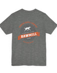 Saw Mill - Short Sleeve Vintage-Style Canine Lumberjack Graphic Tee - Back Print With Front Brand Emblem