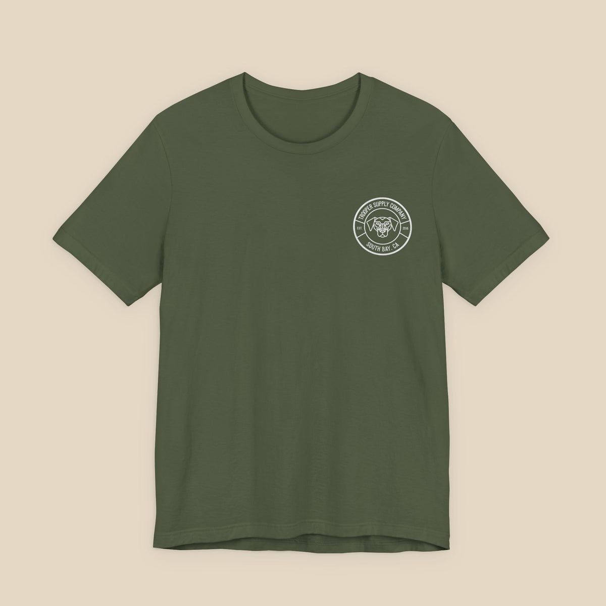 Trooper Supply Co. Logo Tee — South Bay Dog Graphic T-Shirt
