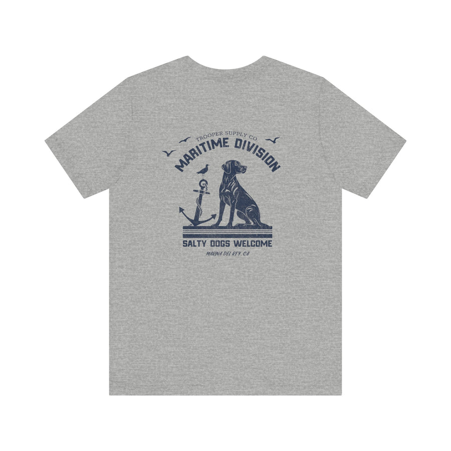 Maritime Division - Salty Dogs - Unisex Jersey Short Sleeve Canine Graphic Tee