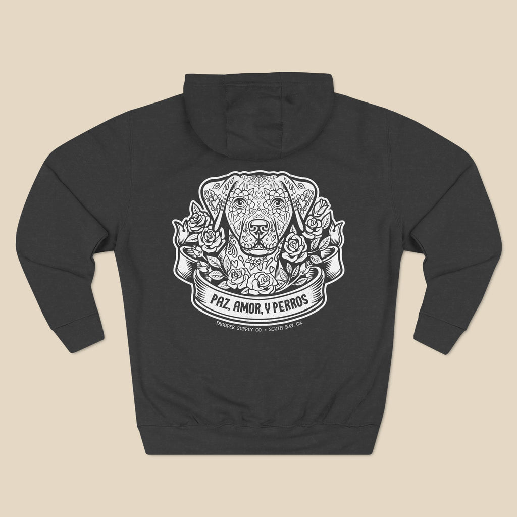 Paz, Amor Y Perros - Unisex Premium Pullover Hoodie