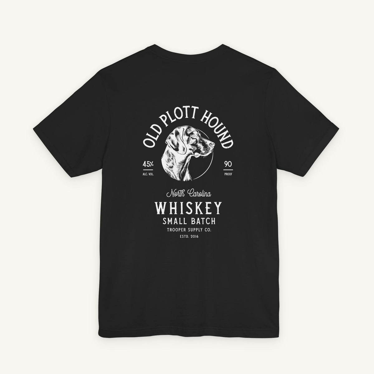 Old Plott Hound Whiskey - Unisex Jersey Short Sleeve Vintage-Style Canine Graphic Tee