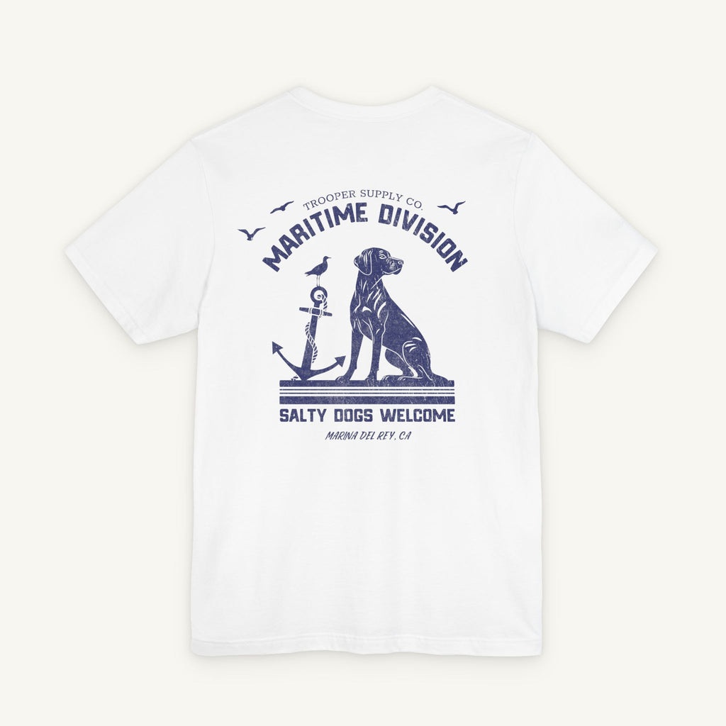Salty Dogs Welcome - Canine Graphic Tee - Unisex Short Sleeve