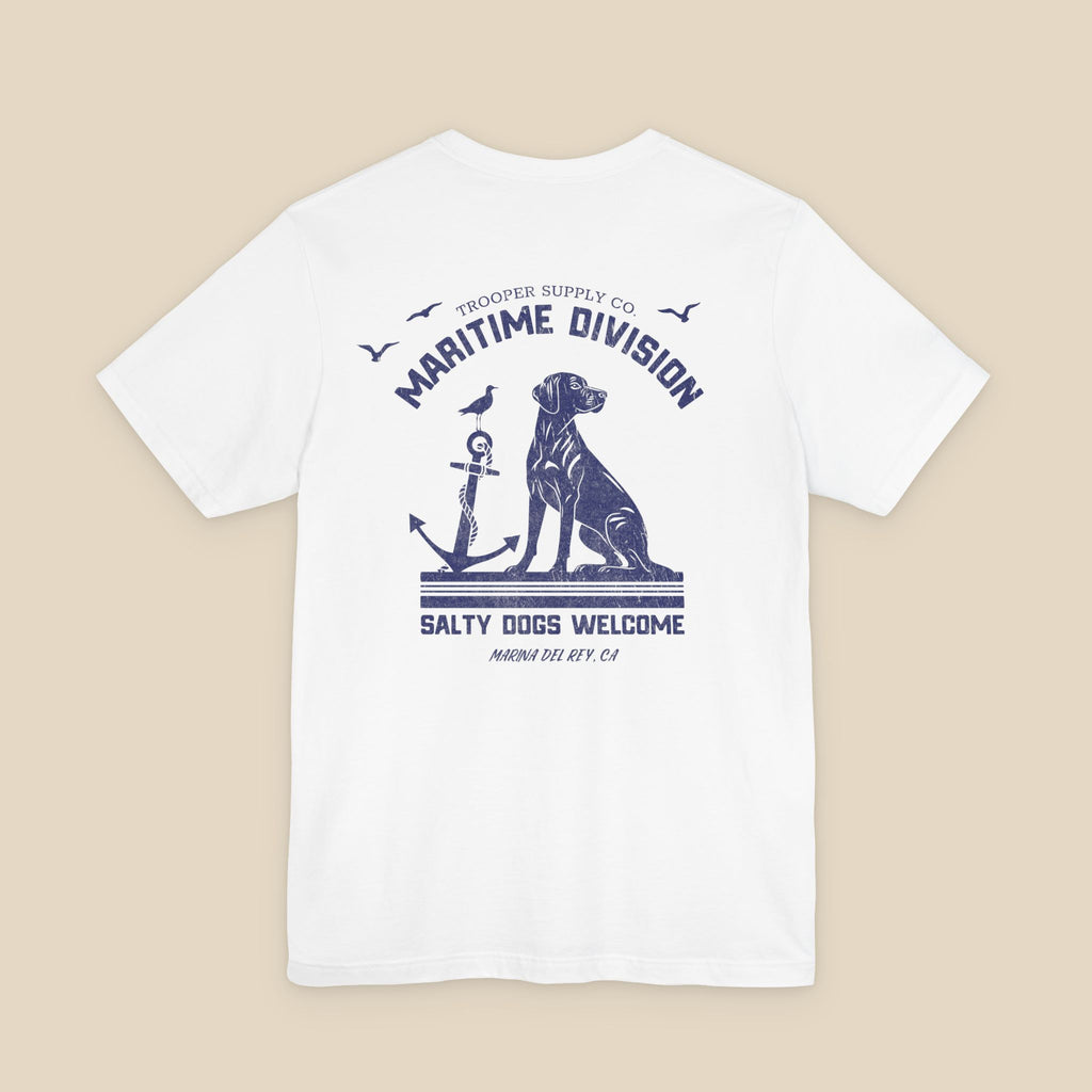 Salty Dogs Welcome - Canine Graphic Tee - Unisex Short Sleeve