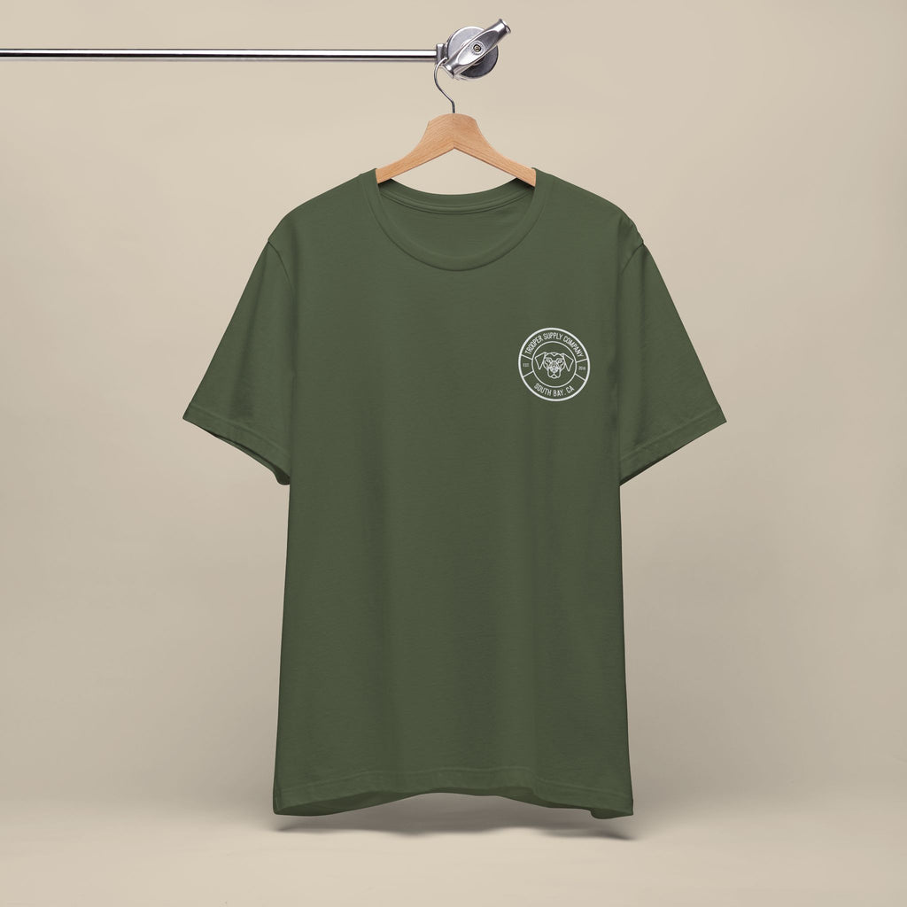 Trooper Supply Co. Logo Tee — South Bay Dog Graphic T-Shirt
