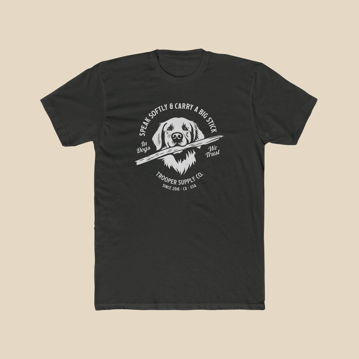 Golden Retriever Tee - Speak Softly and Carry A Big Stick