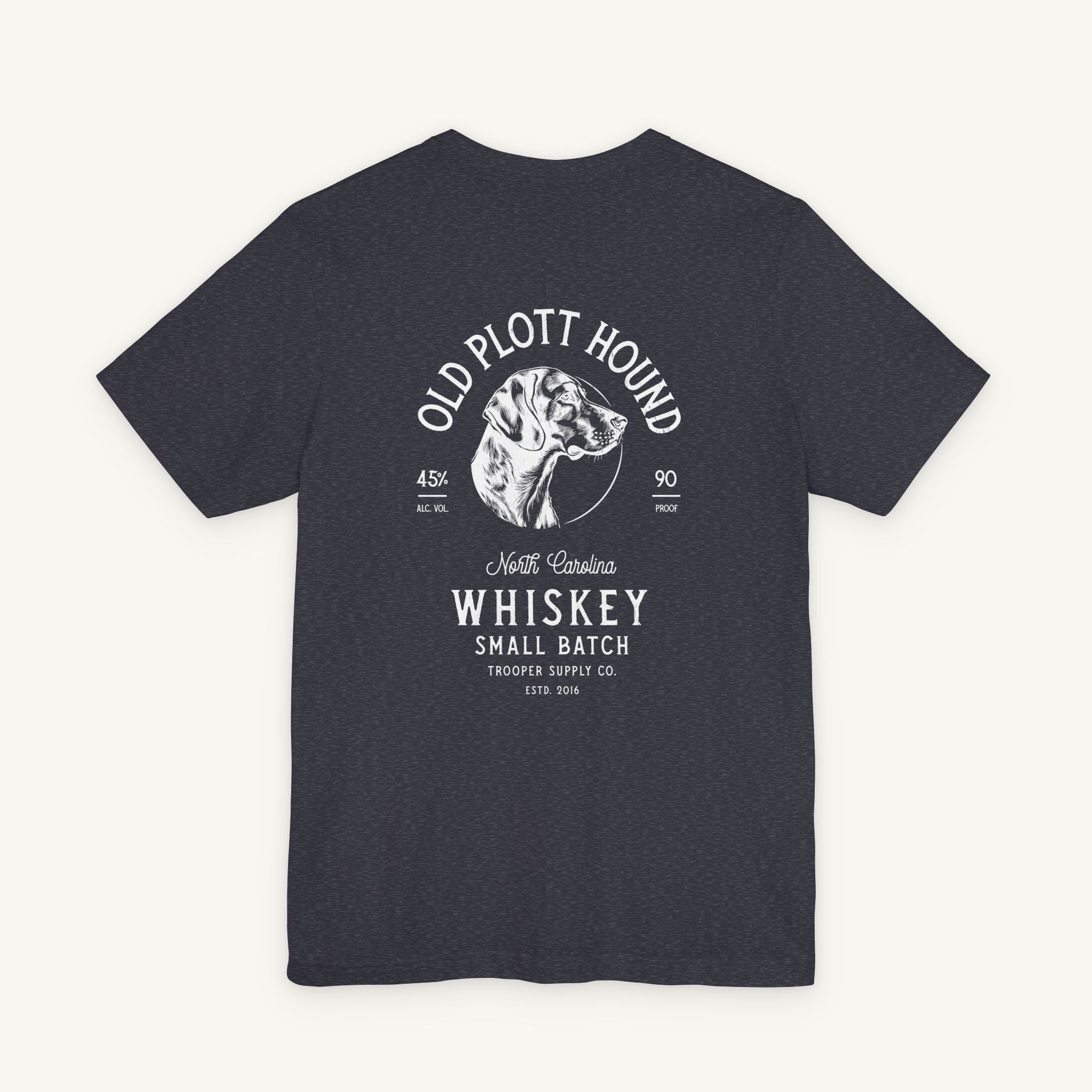 Old Plott Hound Whiskey - Unisex Jersey Short Sleeve Vintage-Style Canine Graphic Tee