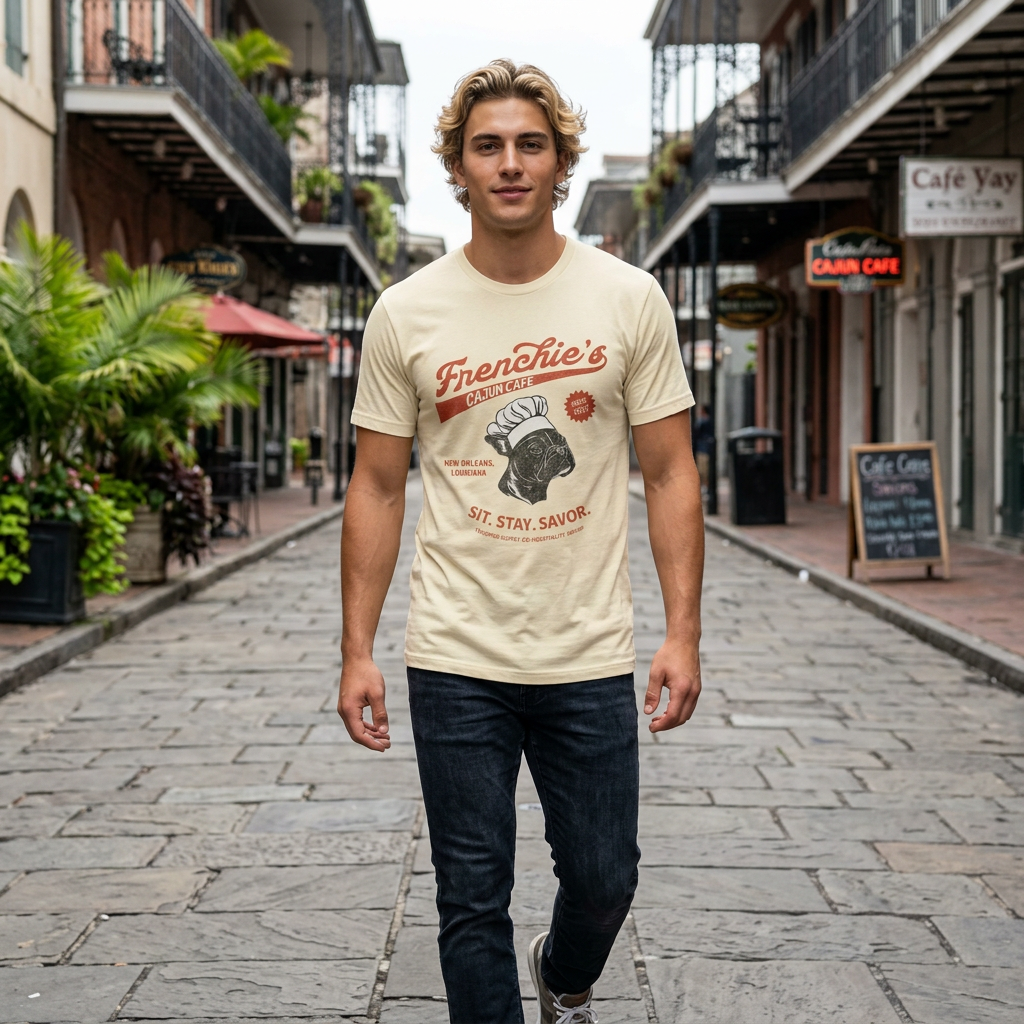 French Bulldog Tee - Frenchie's Cajun Cafe