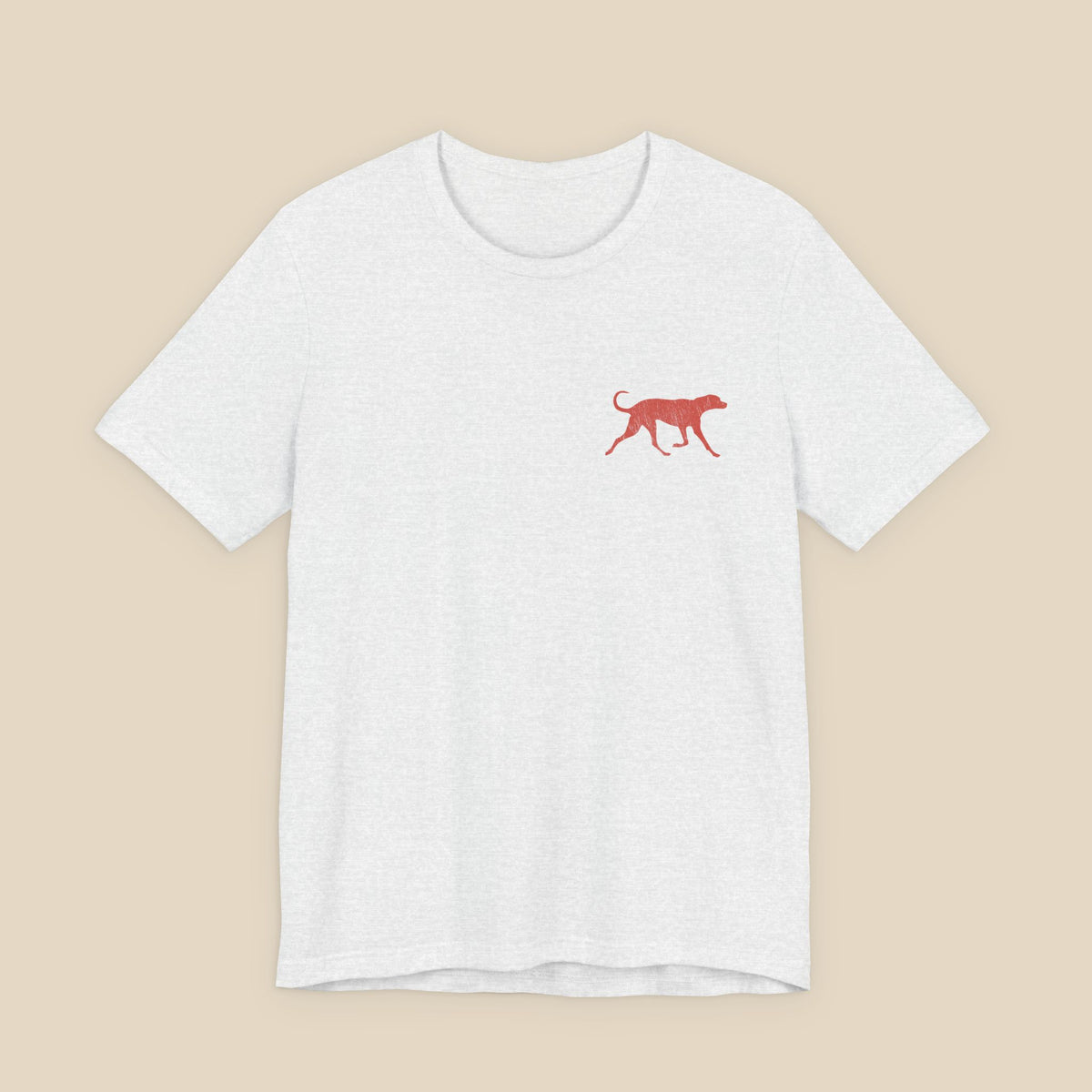 Saw Mill - Short Sleeve Vintage-Style Canine Lumberjack Graphic Tee - Back Print With Front Brand Emblem