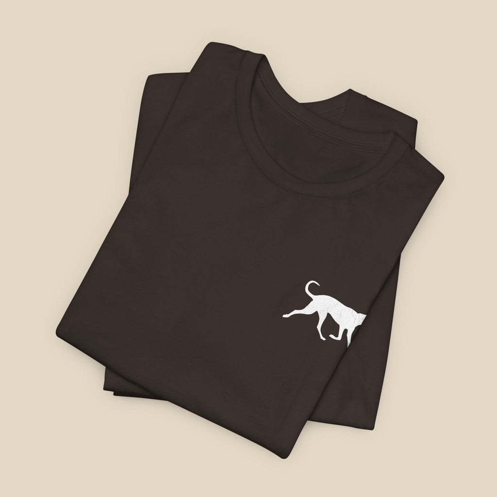 Every Dog Must Have Its Day - Short Sleeve Vintage-Style Canine Graphic Tee - Back Print With Front Brand Emblem