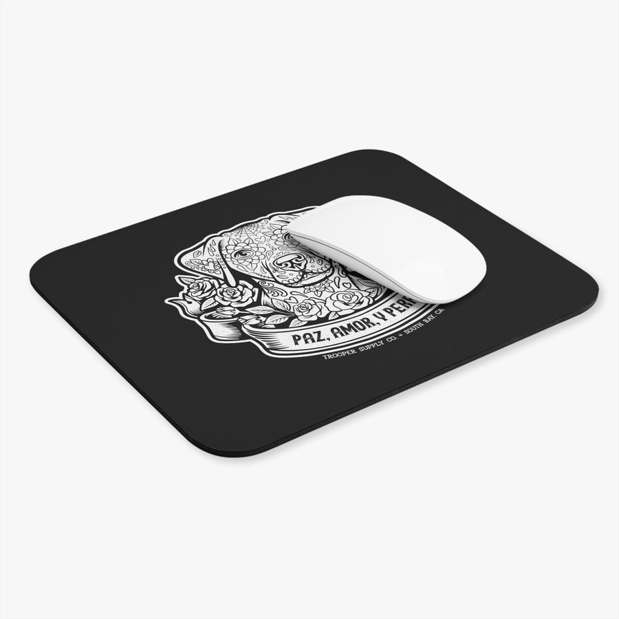 Mouse Pad (Rectangle) - Sugar Skull Design - Paz, Amor Y Perros