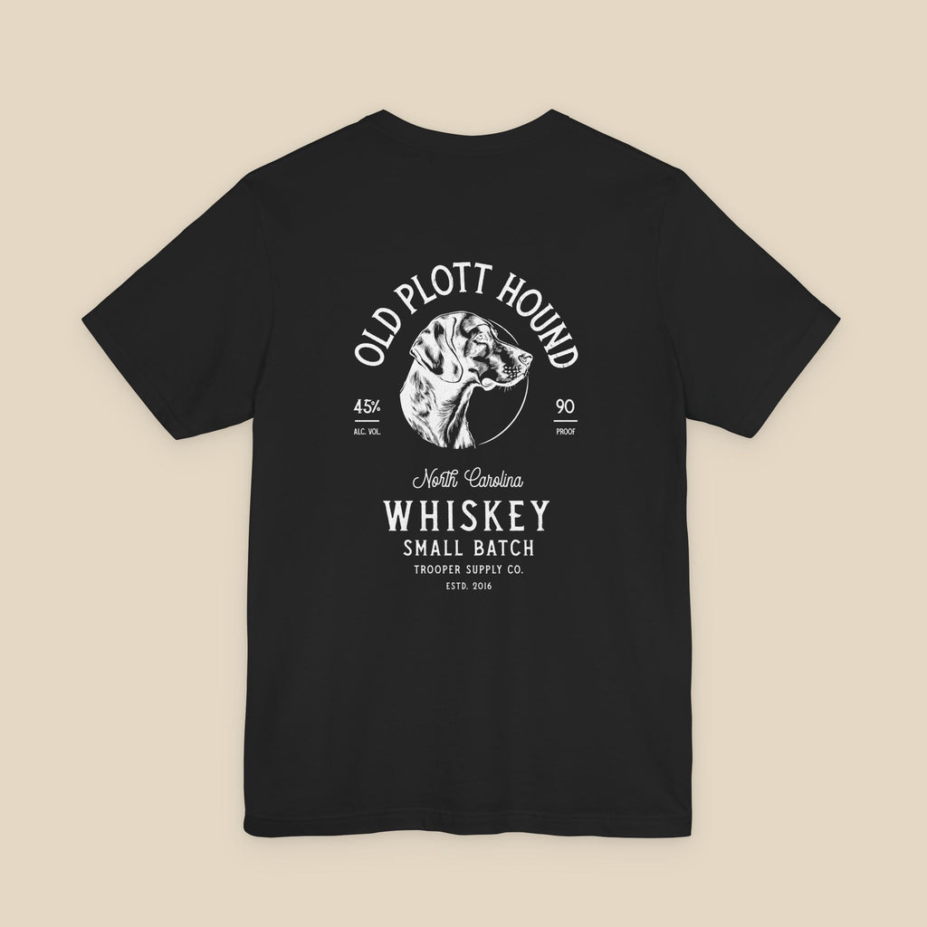 Old Plott Hound Whiskey - Unisex Jersey Short Sleeve Vintage-Style Canine Graphic Tee