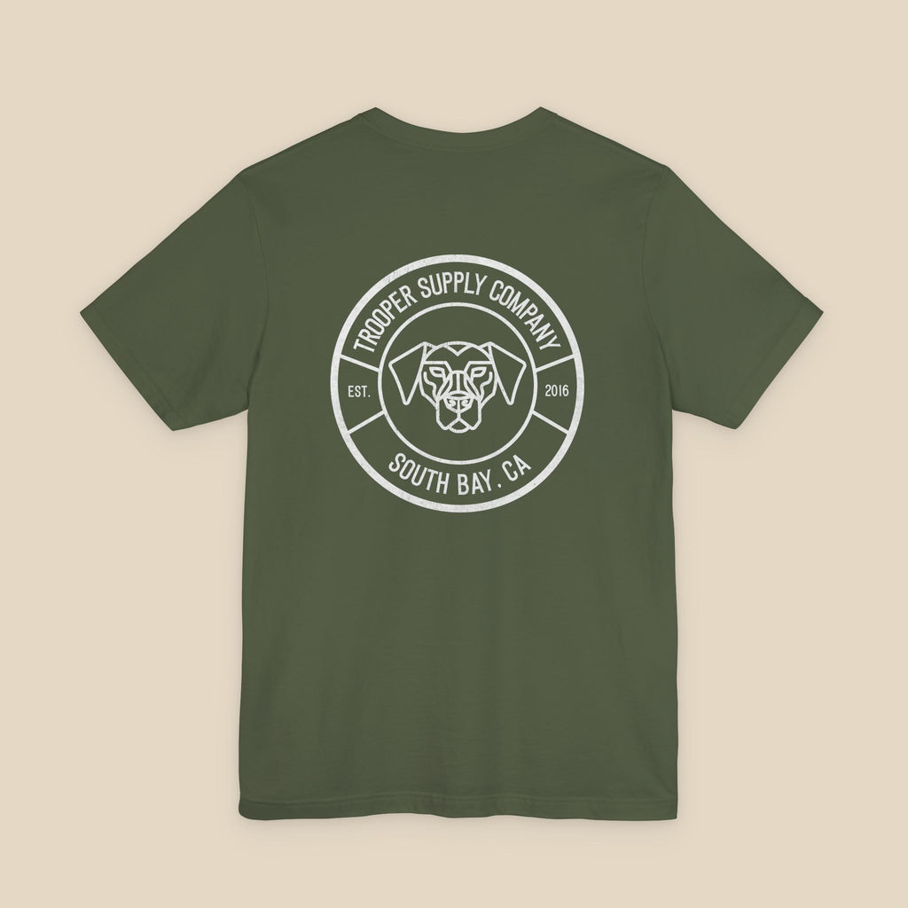 Trooper Supply Co. Logo Tee — South Bay Dog Graphic T-Shirt