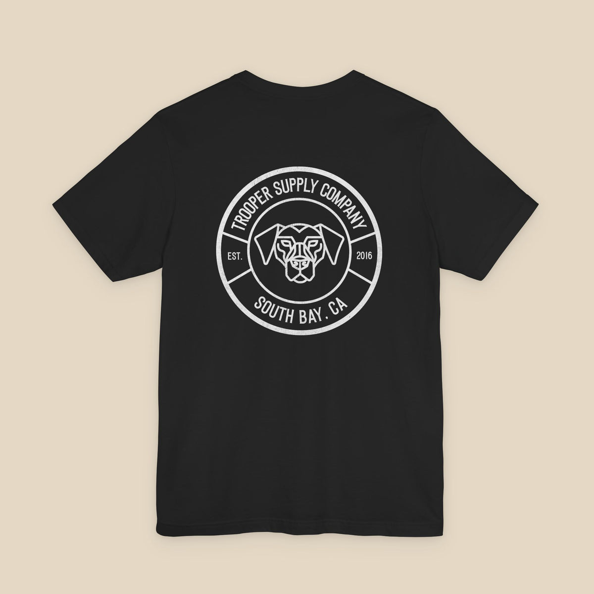 Trooper Supply Co. Logo Tee — South Bay Dog Graphic T-Shirt