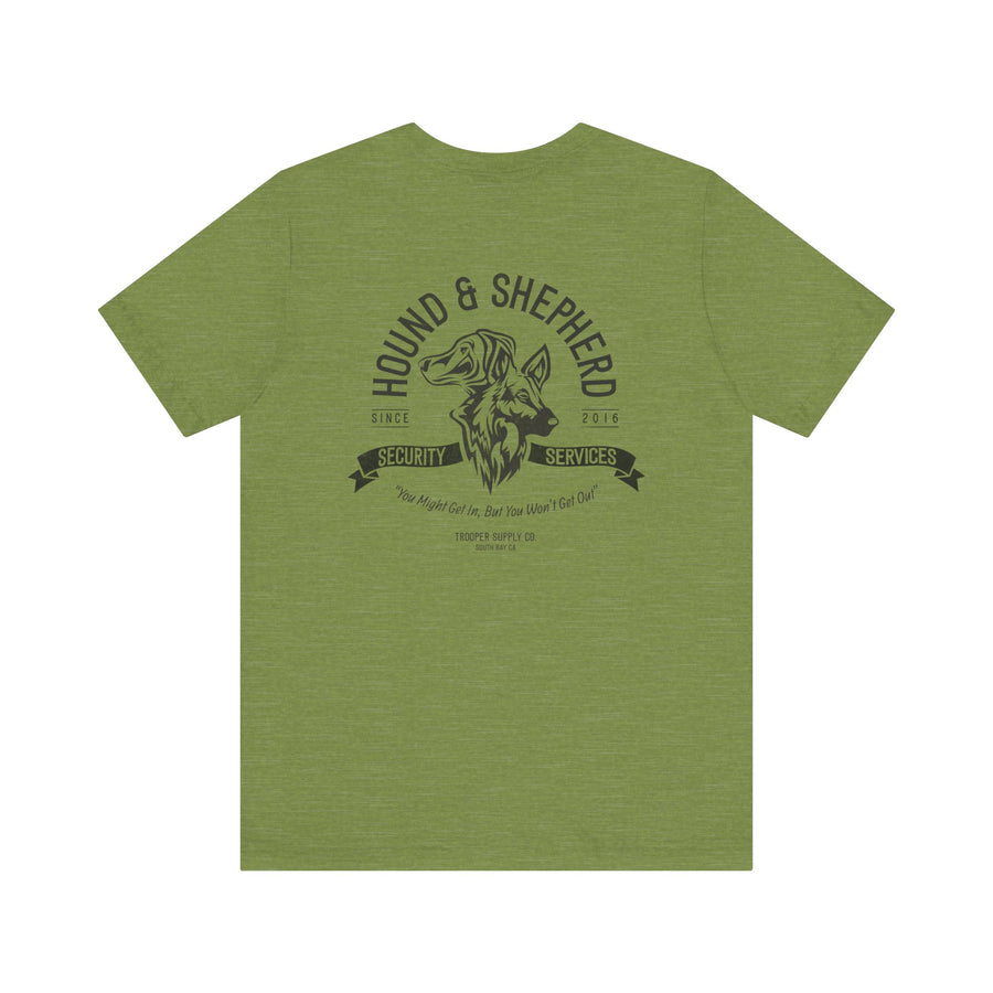 Hound & Shepherd Security Services - Unisex Jersey Short Sleeve Canine Graphic Tee