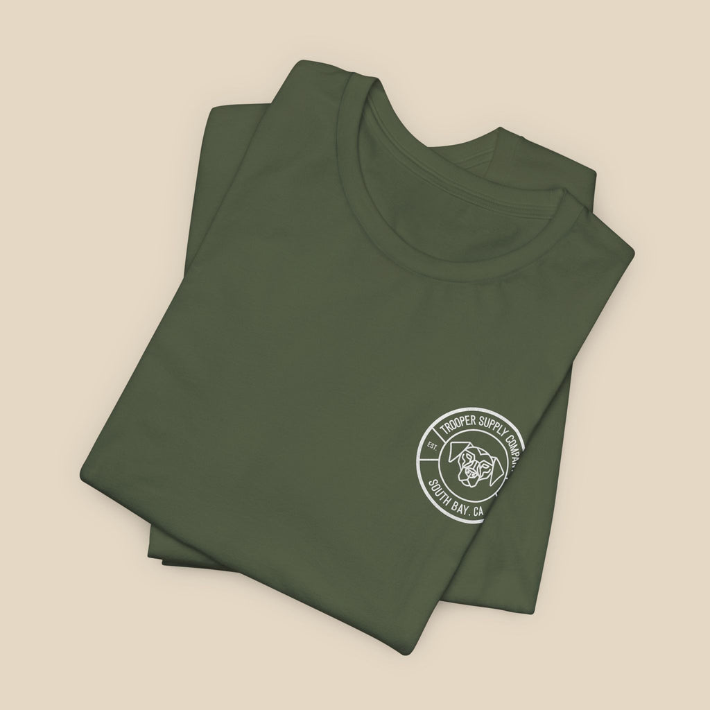 Trooper Supply Co. Logo Tee — South Bay Dog Graphic T-Shirt