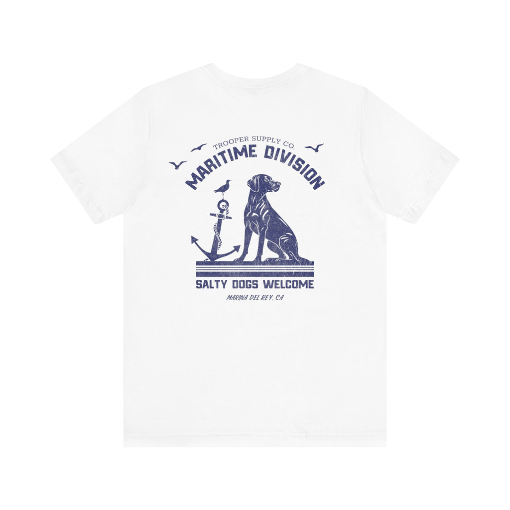 Salty Dogs Welcome - Canine Graphic Tee - Unisex Short Sleeve