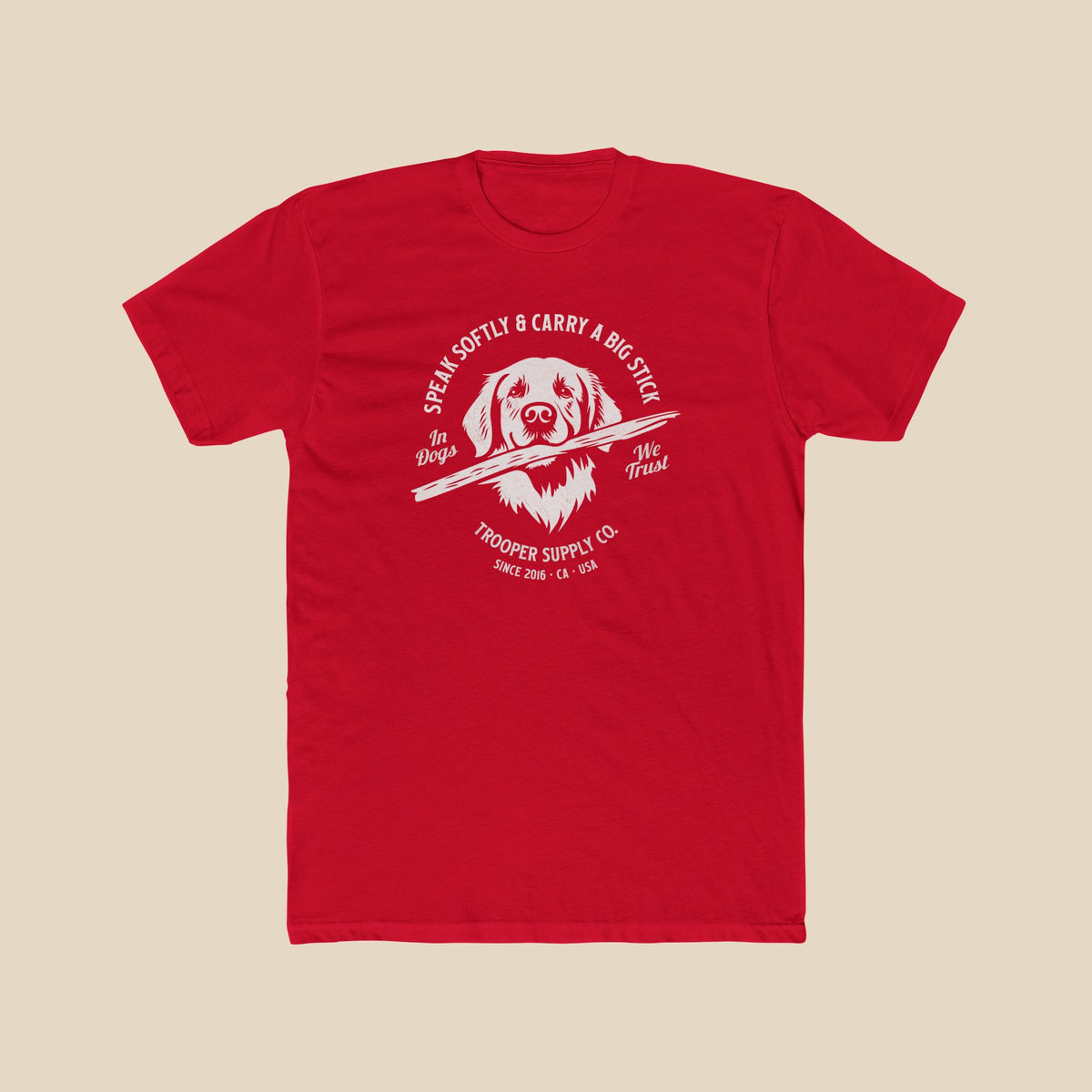 Golden Retriever Tee - Speak Softly and Carry A Big Stick