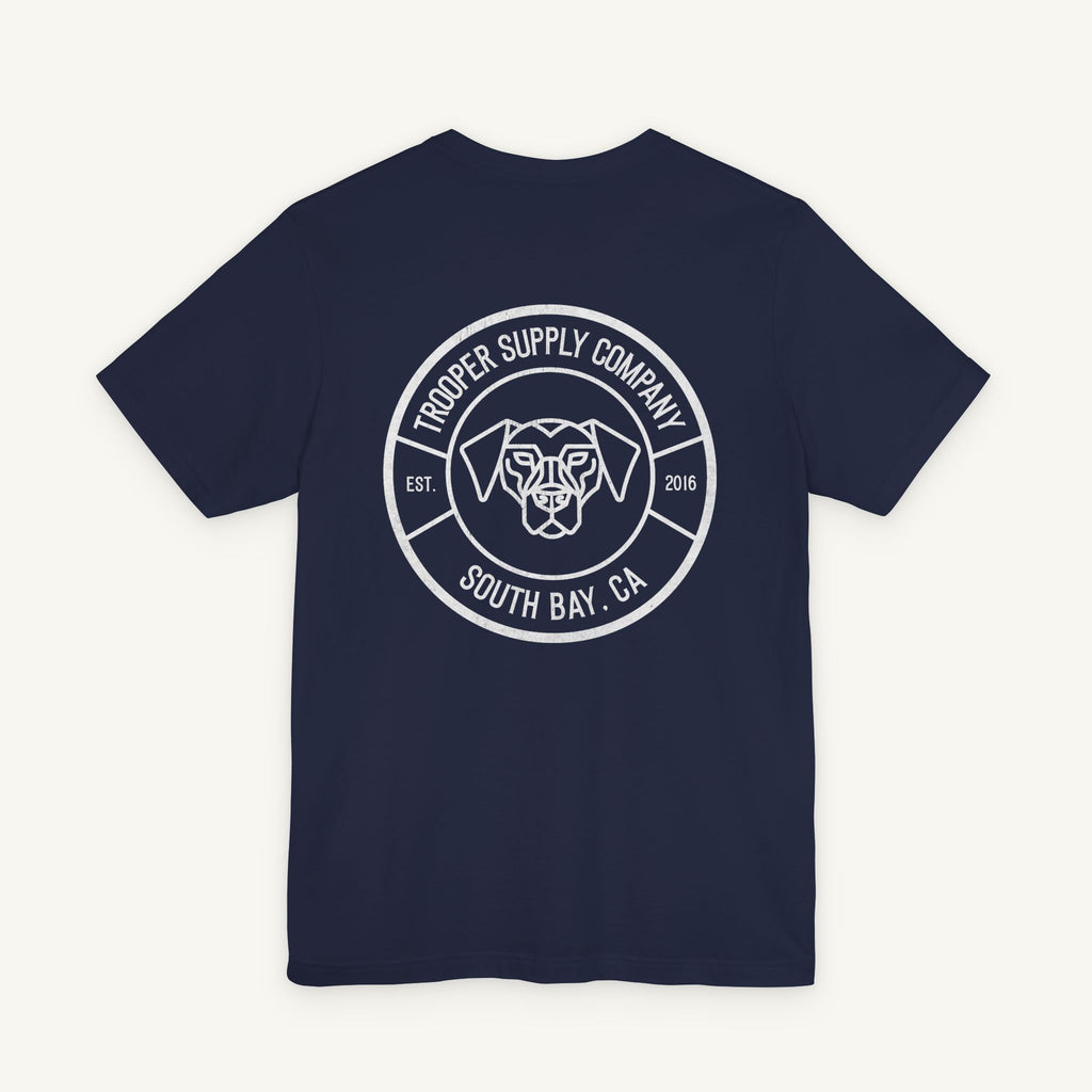 Trooper Supply Co. Logo Tee — South Bay Dog Graphic T-Shirt