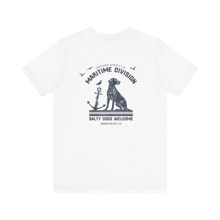 Maritime Division - Salty Dogs - Unisex Jersey Short Sleeve Canine Graphic Tee