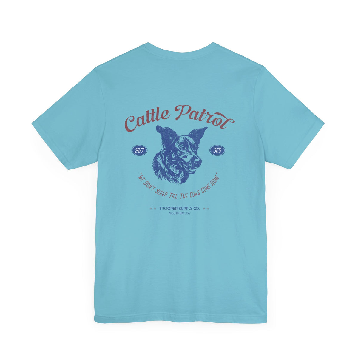 Cow Patrol - Short Sleeve Tee (Back Print with Front Emblem)